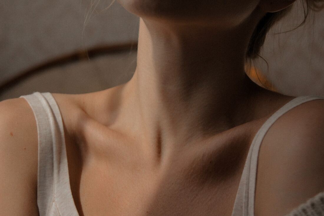 woman's shoulders